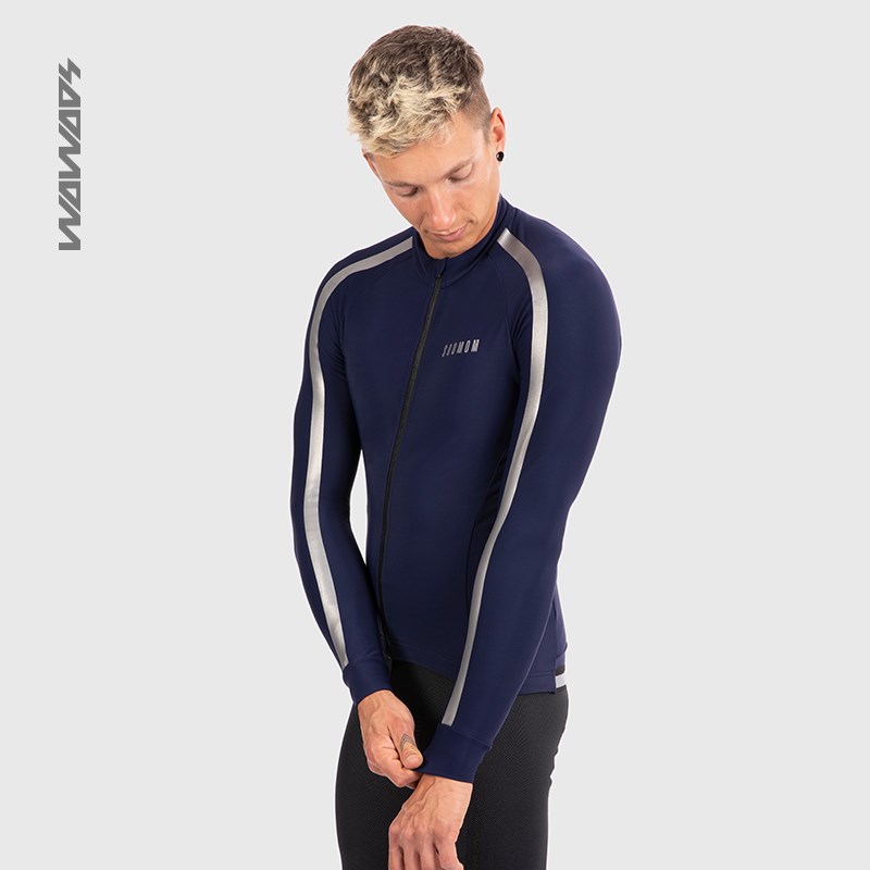 SOOMOM速盟 男士基础款经典抓绒长袖 冬季骑行服防寒保暖公路车服