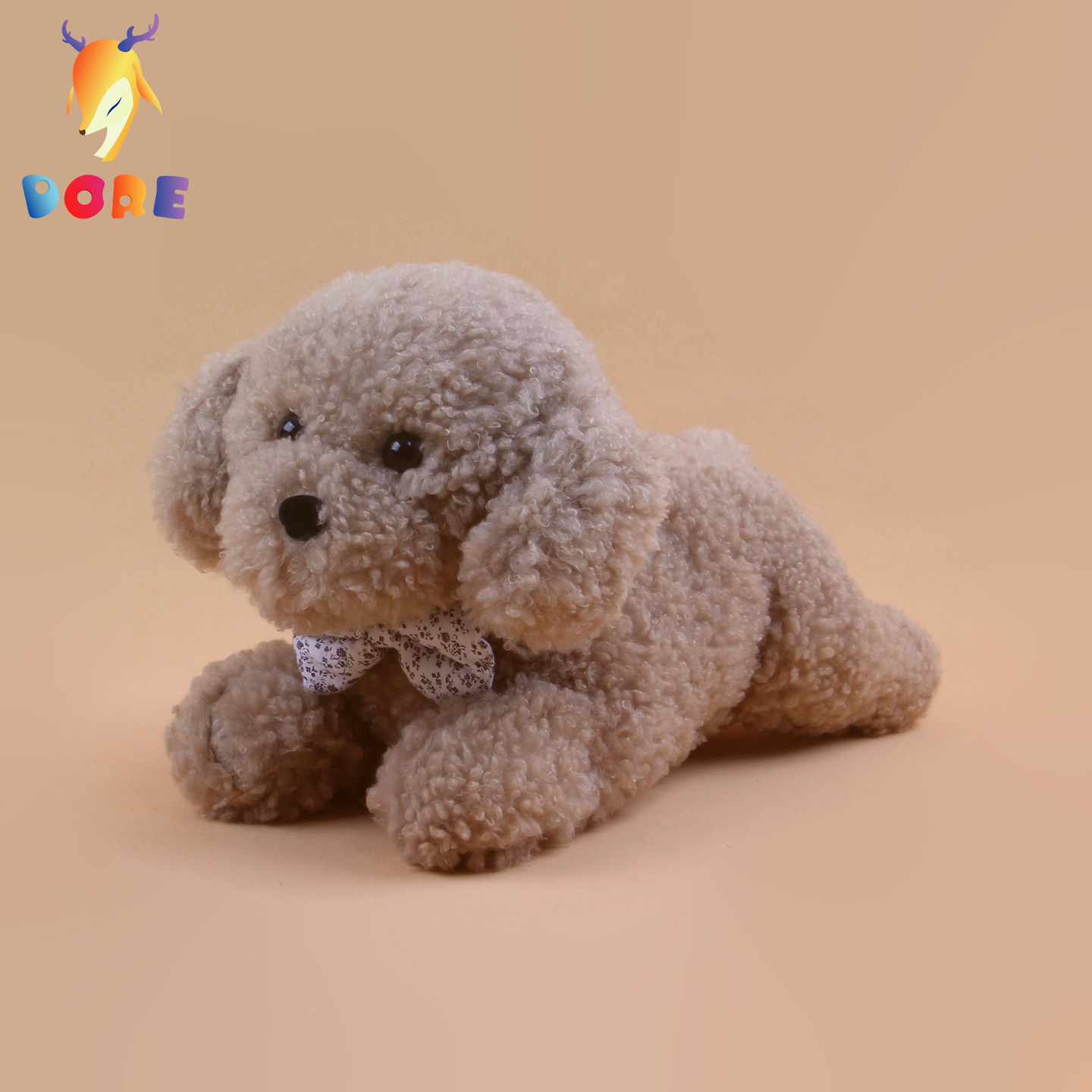 DORE布朗尼狗狗玩偶仿真公仔娃娃泰迪狗毛绒玩具儿童生日礼物女生