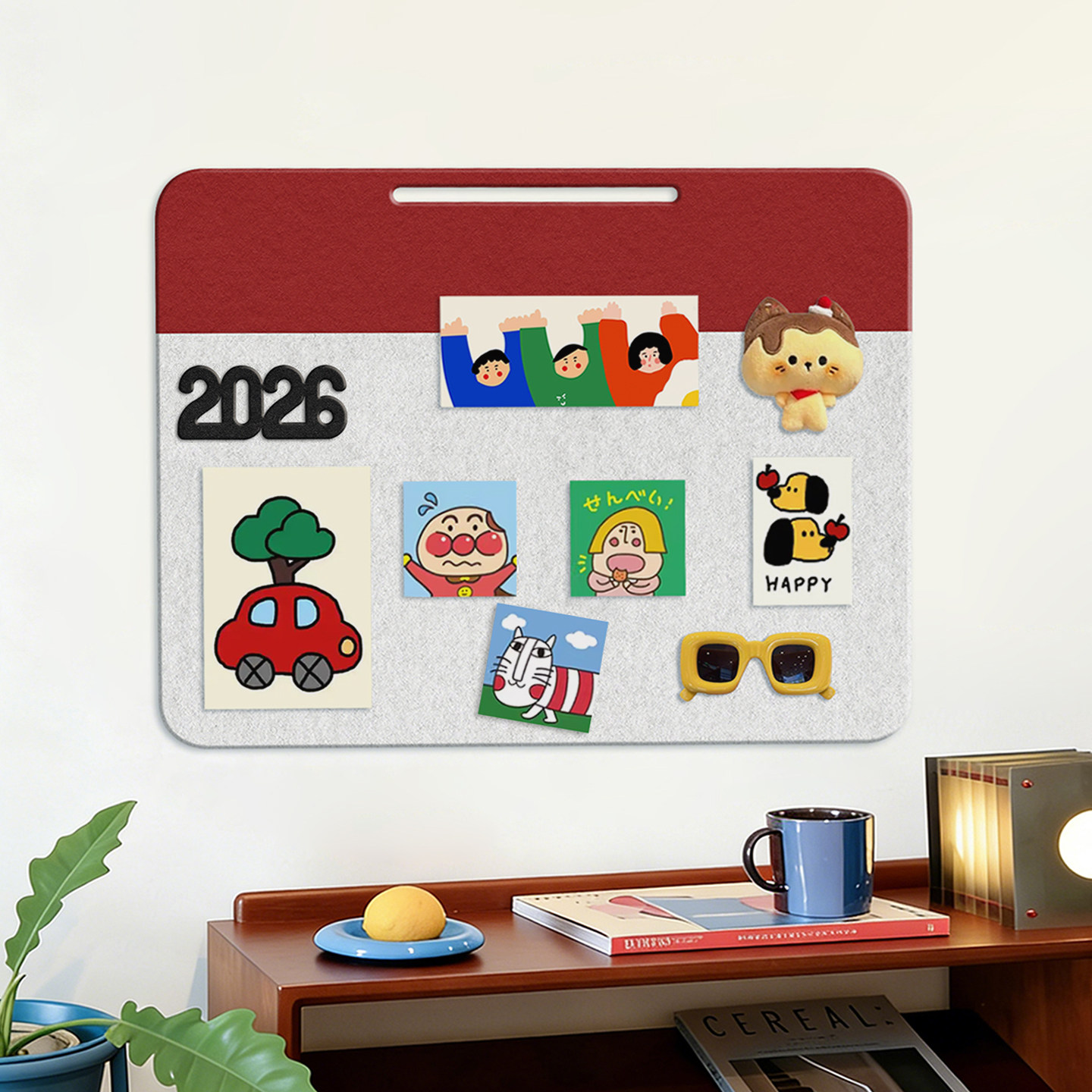 彩色2026日历毛毡板墙贴照片墙环保儿童房间客厅墙面装饰墙贴