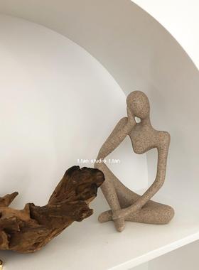 TJJ丨抽象人物雕塑摆件树脂艺术小众工作室民宿装饰道具ins同款