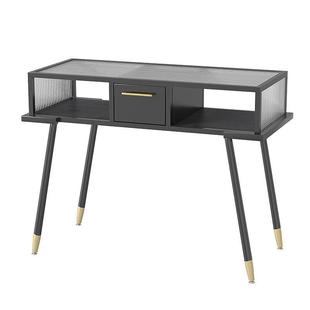 童铁山美甲桌吸尘简约美甲店专用桌顾客椅玻璃修甲台双人桌椅套装