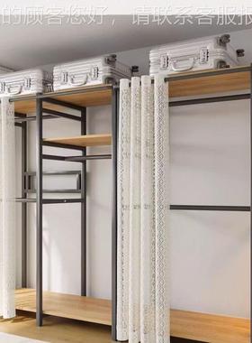 衣帽架家用卧室组合挂AJY衣衣落地出租房衣橱开放柜简易收纳式柜