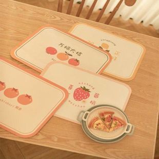 2026新款皮革防油防水餐垫隔热儿童餐桌垫好运西式花生图案设计