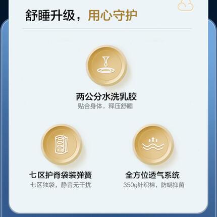 英特森席梦思卧室床垫乳胶独立袋装弹簧静音软硬两用家用床垫B209