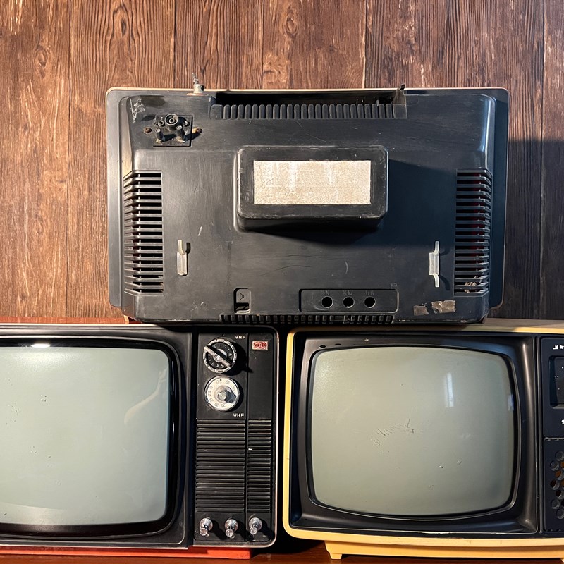 老式黑白电视机摆件装饰可播放古董怀旧老物件80后经典复古真机