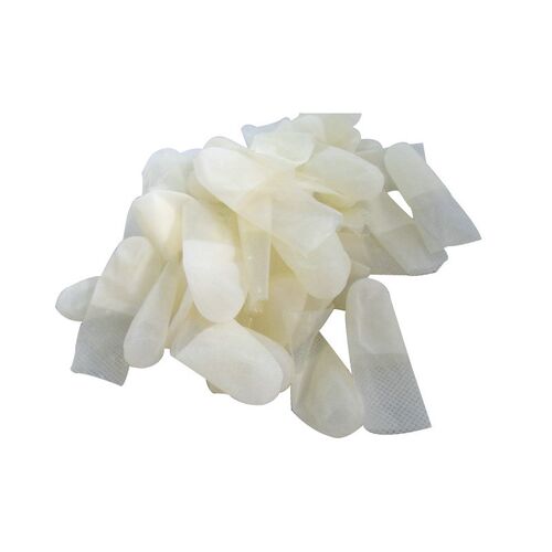 瑞恒厂家薄手指套切口磨砂无尘半透明一次性防护防滑无尘无粉指套