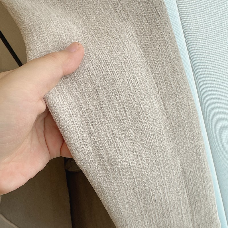 茶颜系列 高遮光不透红光 柔软垂顺法式中古原木美拉德定制窗帘