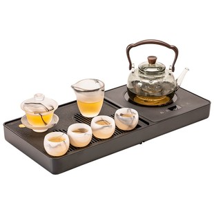 一体泡茶台烧水壶 电陶炉煮茶器玻璃煮茶壶家用小型全自动茶盘套装