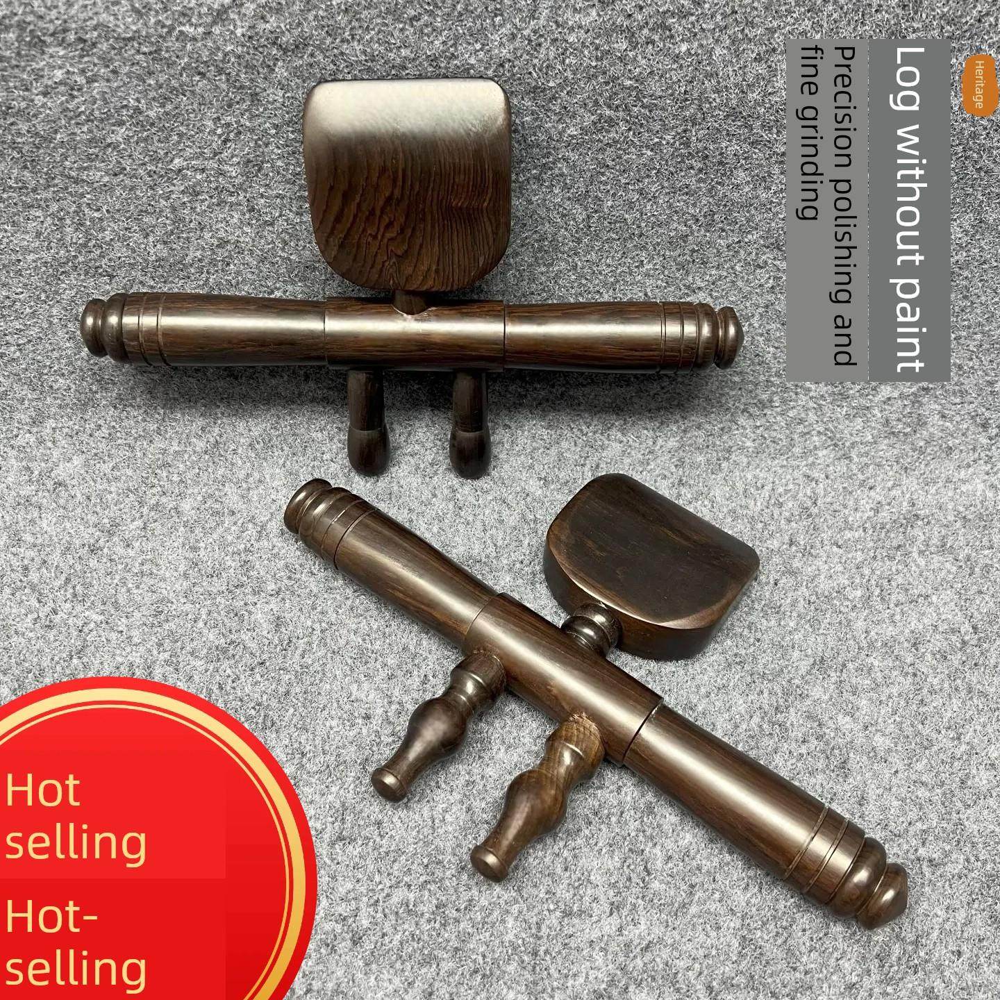 乌木紫光檀木升阳刮痧铲实木擀筋棒美容院背部按摩点穴经络拔筋棒