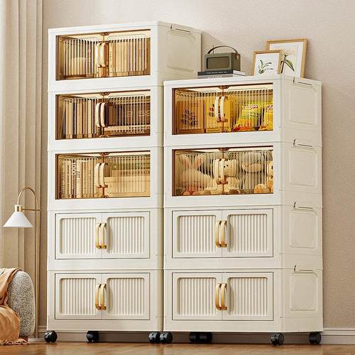 45/56/66/80cm免安装储物柜折叠式收纳柜宝宝衣柜衣服塑料整理柜