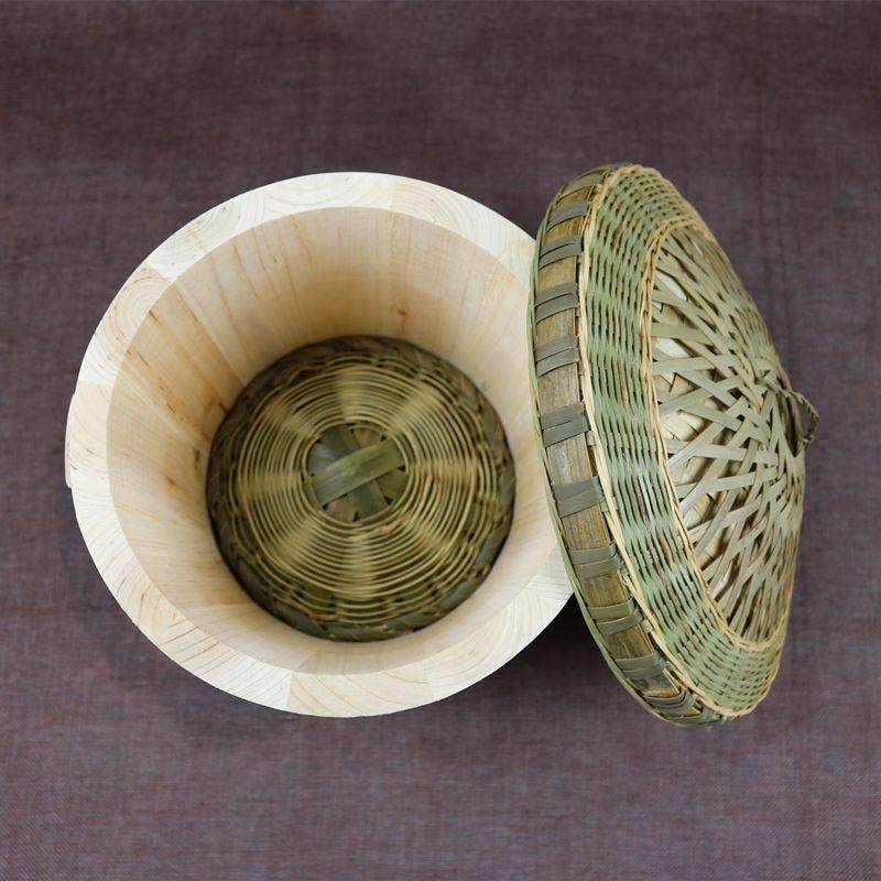 蒸饭神器蒸米饭蒸饭神桶杉木蒸笼甑子带竹盖餐具商用餐厅木桶竹底