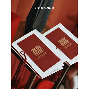 婚礼誓言卡订婚婚礼红色高端简单誓言演讲宣言新郎新娘手卡对