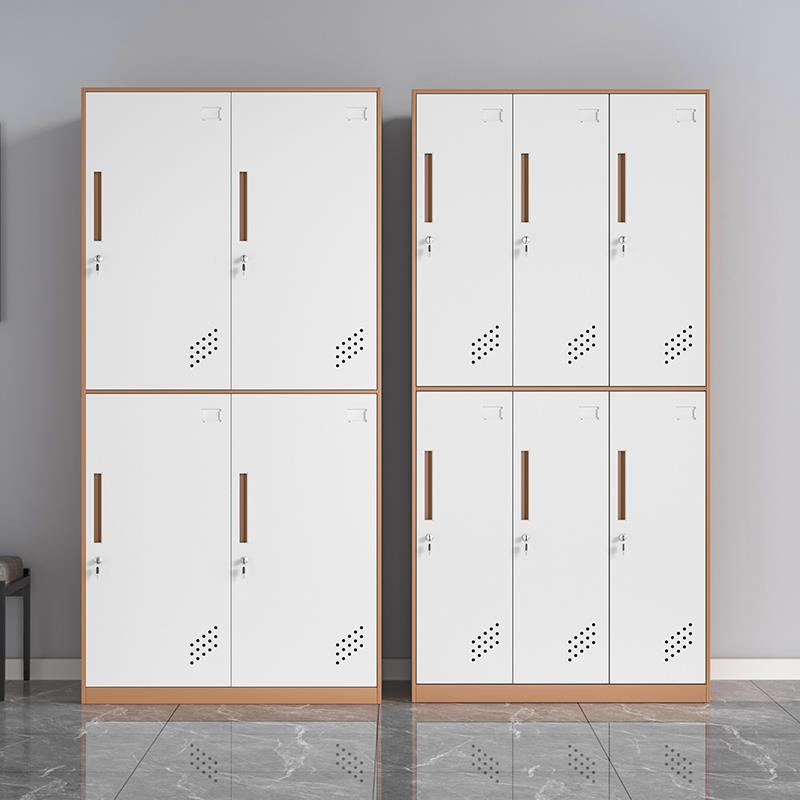 钢制员工宿舍铁皮储物柜六门健身房更衣柜带锁浴室换衣柜寄存柜子