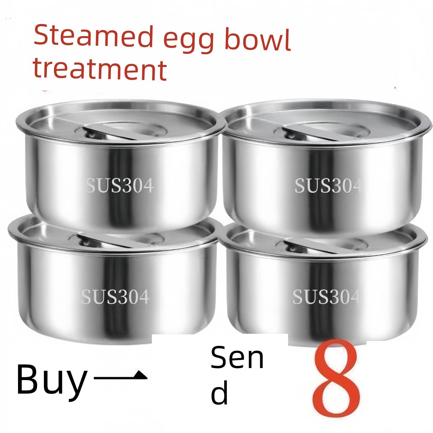 04带盖不锈钢鸡蛋羹蒸蛋蒸盘蒸盒蒸锅食品级笼屉蒸格蒸碗蒸饭