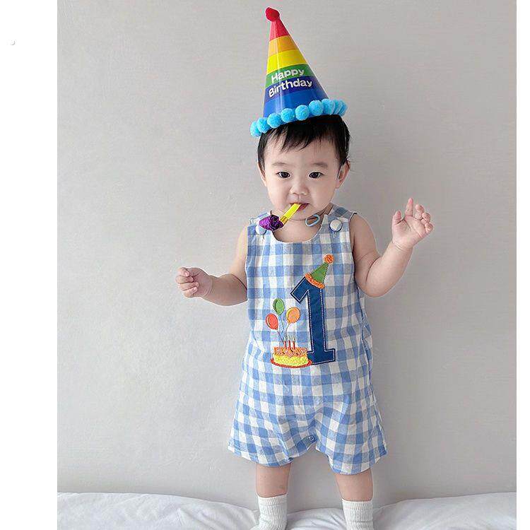 婴儿衣服夏季男女宝宝哈衣夏装超萌婴幼儿夏天百天一周岁外出服