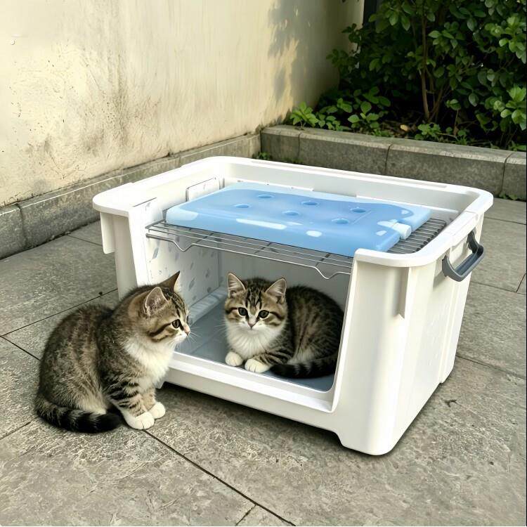 【猫猫空调屋】流浪猫户外窝夏季降温防暑冰房宠物降温冰屋喂食器