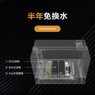 寸发哥智能鱼缸小型生态家用超白玻璃桌面加热增氧喂食一体水族箱