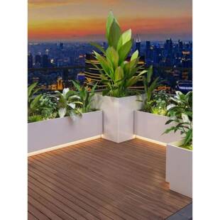 户外不锈钢定制花箱阳台种植箱广场商业街长方形花坛铁艺成品花槽