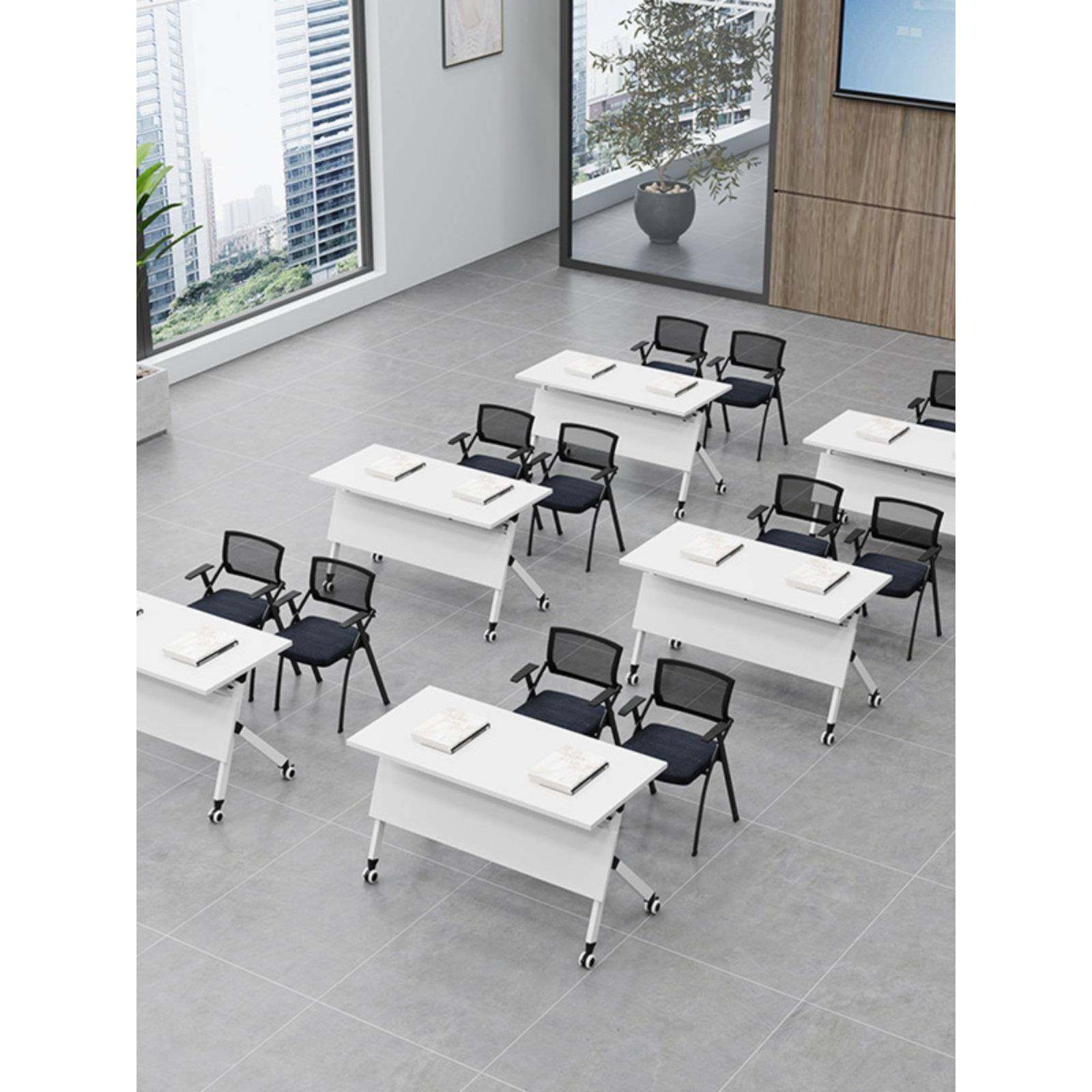 折叠会议培训桌椅组合可移动拼接长条桌双人课桌椅职员办公培训台,商业/办公家具,培训桌/培训台,淘宝优惠券,粉丝福利购,淘宝优惠卷