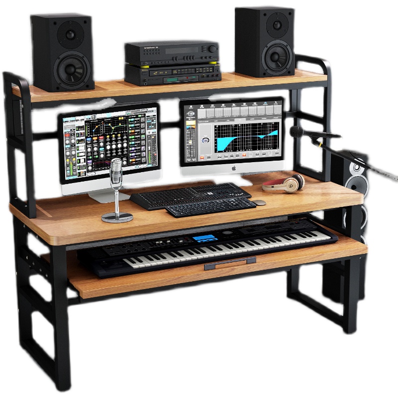 轻奢电子钢琴桌midni键盘编曲工作台音乐制作桌录音室工作调音桌