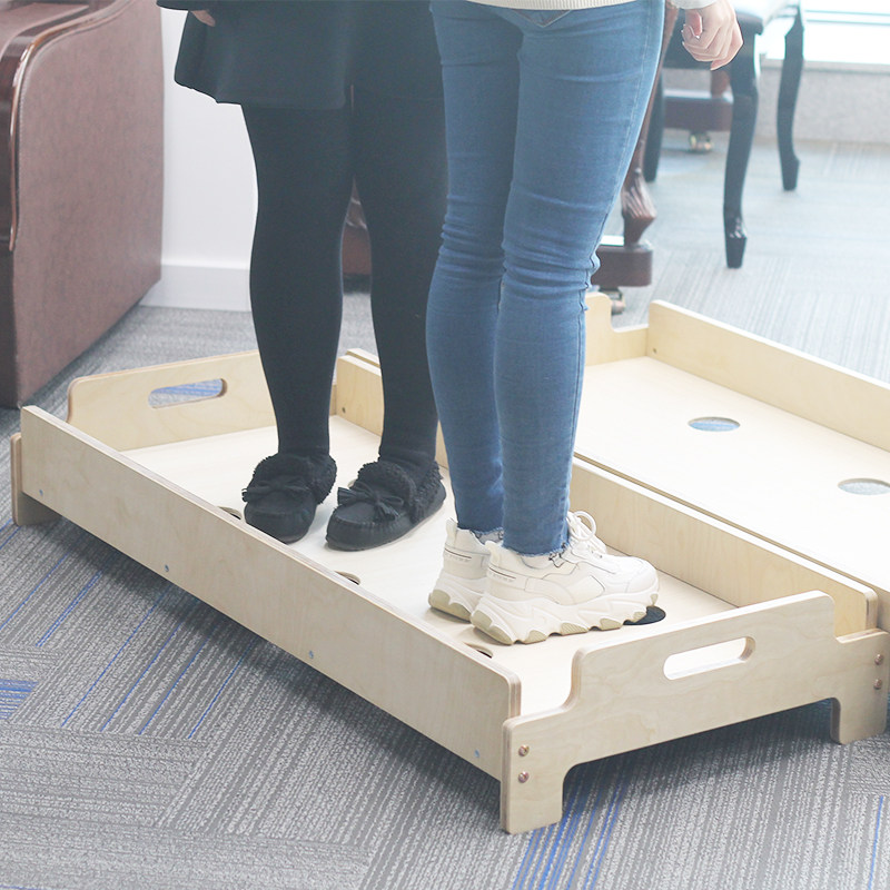 幼儿园早教中心午睡床托管中心实木叠叠床牢固耐用安装简单一体床