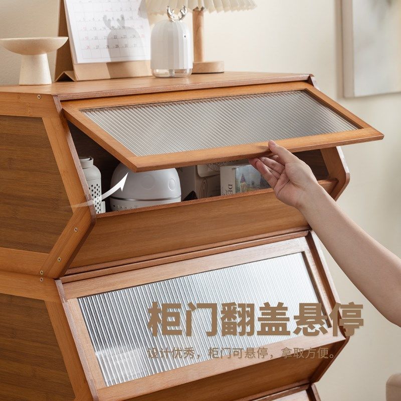 收纳柜多功能可堆叠收纳箱有盖杂物柜整理收纳盒叠加储物柜床头柜,收纳整理,收纳柜,淘宝优惠券,粉丝福利购,淘宝优惠卷