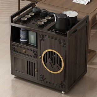 茶桌家用小茶台可移动茶几非实木阳台茶车多功能烧水壶一体茶水柜