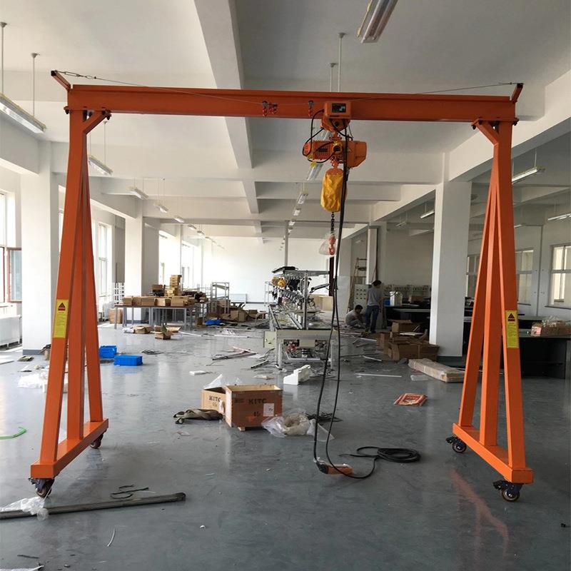 机1吨2吨5吨10吨手PIT推式提升小型家用龙门起重用架机移动龙吊门