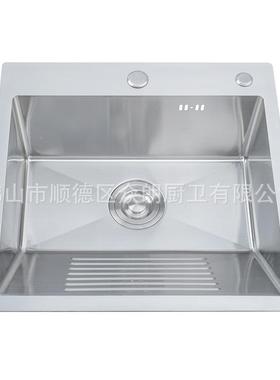 3手04不板锈钢工盆洗5048、45衣水槽带搓衣单槽阳台洗柜水槽衣504