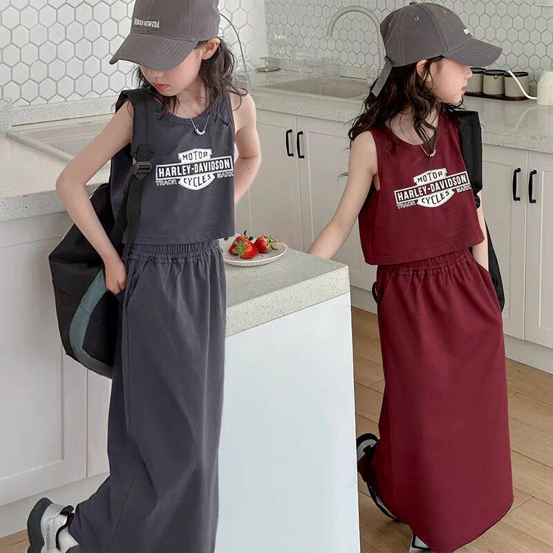 女童套装夏季新款中大童女孩无袖背心半身裙两件套儿童夏天裙子,童装/婴儿装/亲子装,半身裙,淘宝优惠券,粉丝福利购,淘宝优惠卷