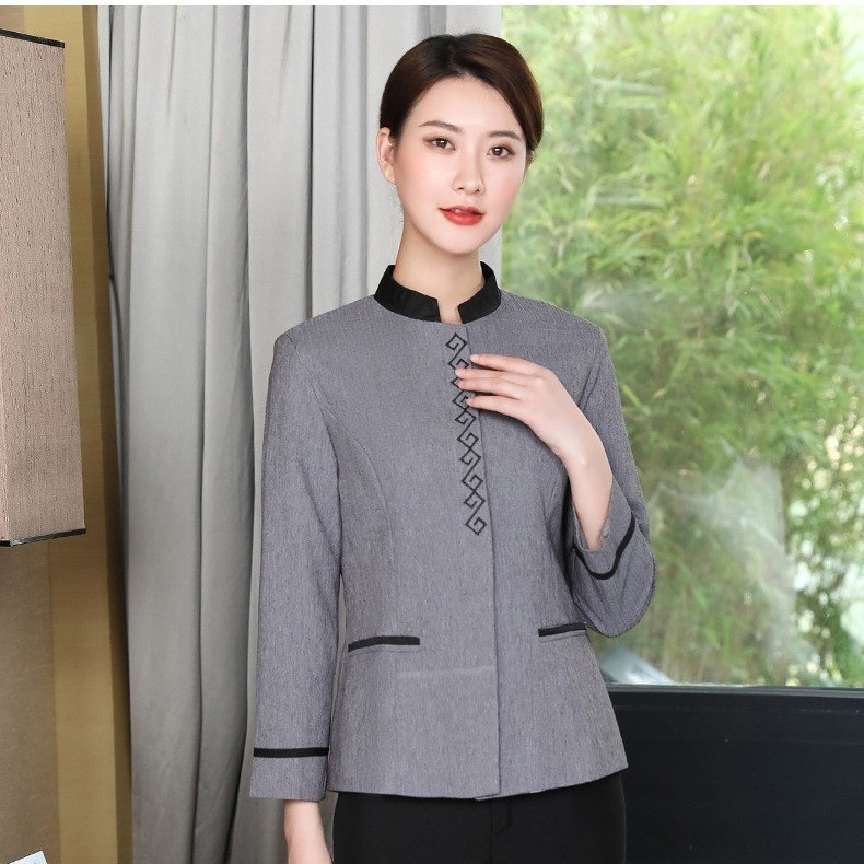 秋冬装保洁服长袖保洁工作服套装女酒店宾馆客房服务员PA清洁