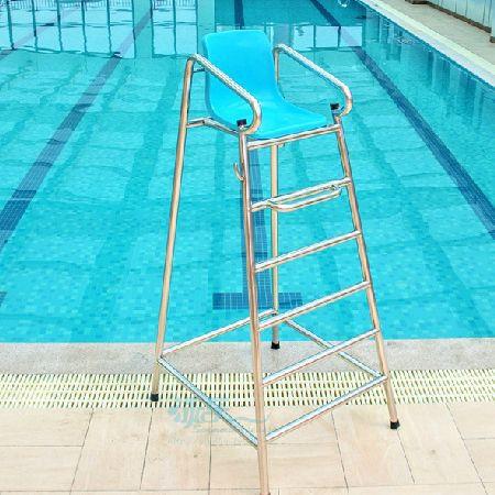 厂家现发不锈钢泳池救生椅不锈钢游泳池加厚椅伸缩式救生杆合格证