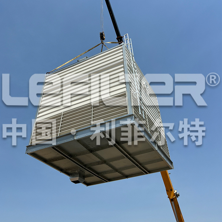 河南新乡利菲尔特LYT-80L热力管网供热系统方形钣金逆流冷却塔
