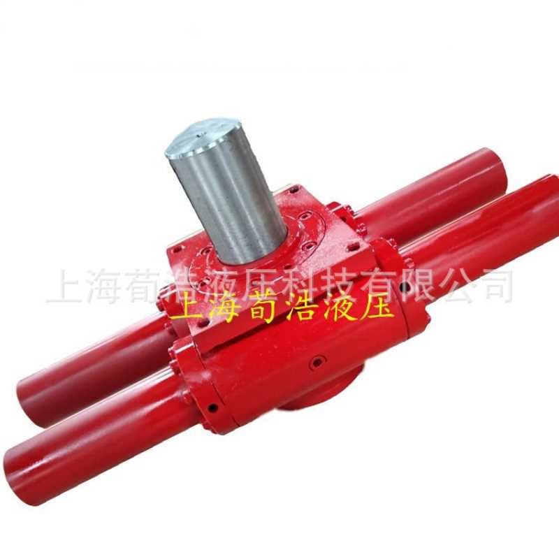 源头厂家销售高压力双齿条摆动油缸法兰轴式齿轮齿条摆动液压油缸