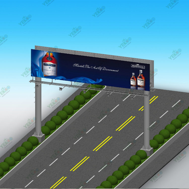 厂家定制生产高速路龙门架垮桥钢结构广告牌公路大型高炮广告塔