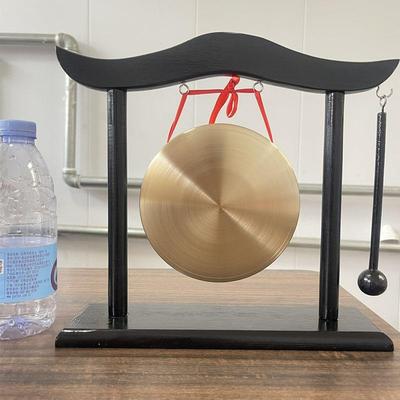 铜锣纯铜带架铜锣吉祥铜锣锣鼓镲开道锣防汛预警锣铜锣锣鼓乐器