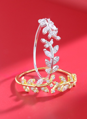 S925纯银树枝戒指女轻奢小众简约时尚百搭高级感设计开口指环