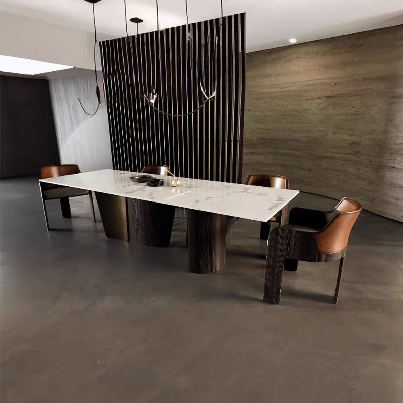 轻奢意式大理石家用高端饭桌