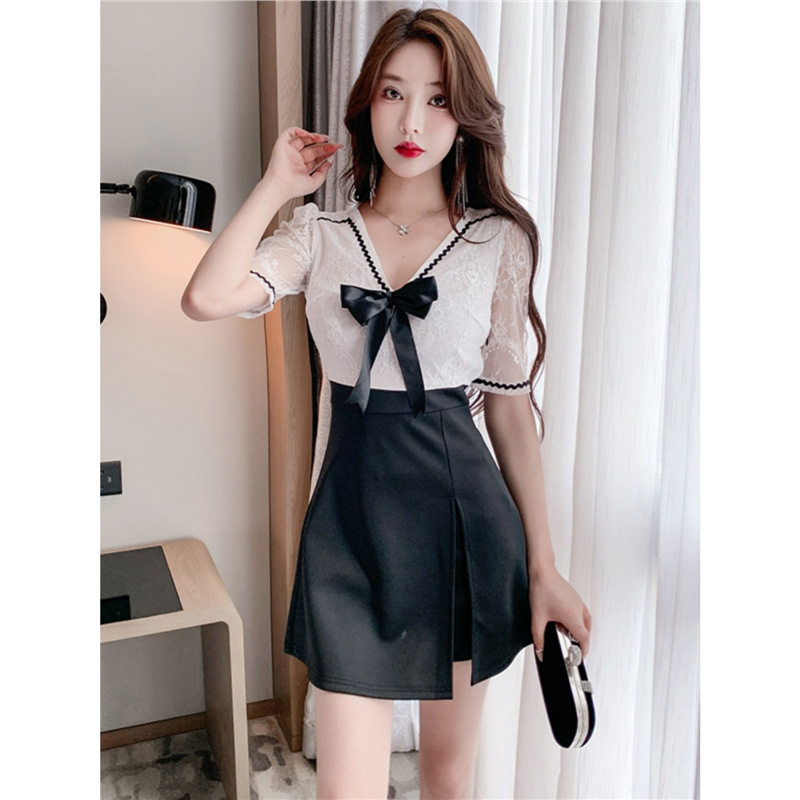 夜场衣服连衣裙肚子低胸气质上班裙总店性感女装a字遮女显瘦女夜