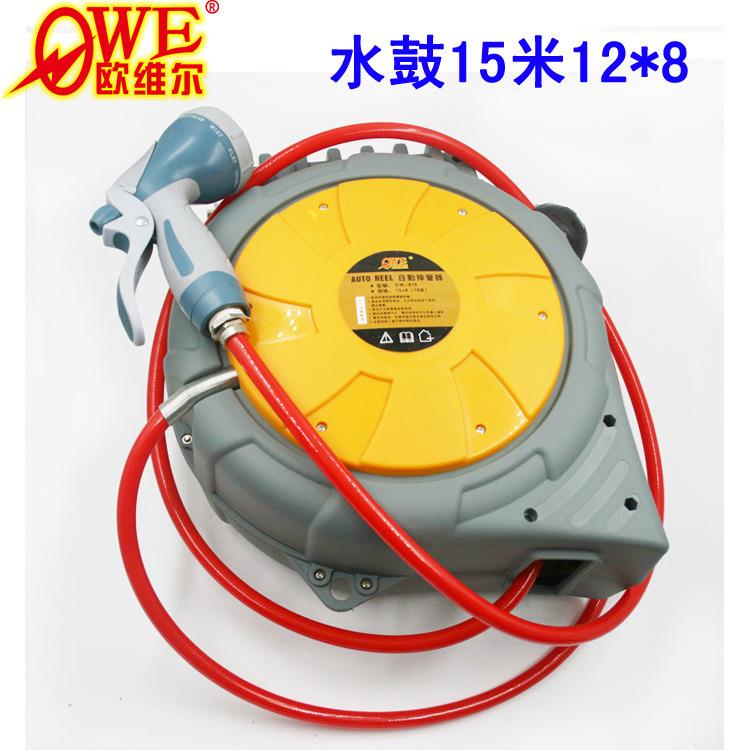 水鼓自动卷管器双层水管卷轮座排管伸缩吊轮15米12*8