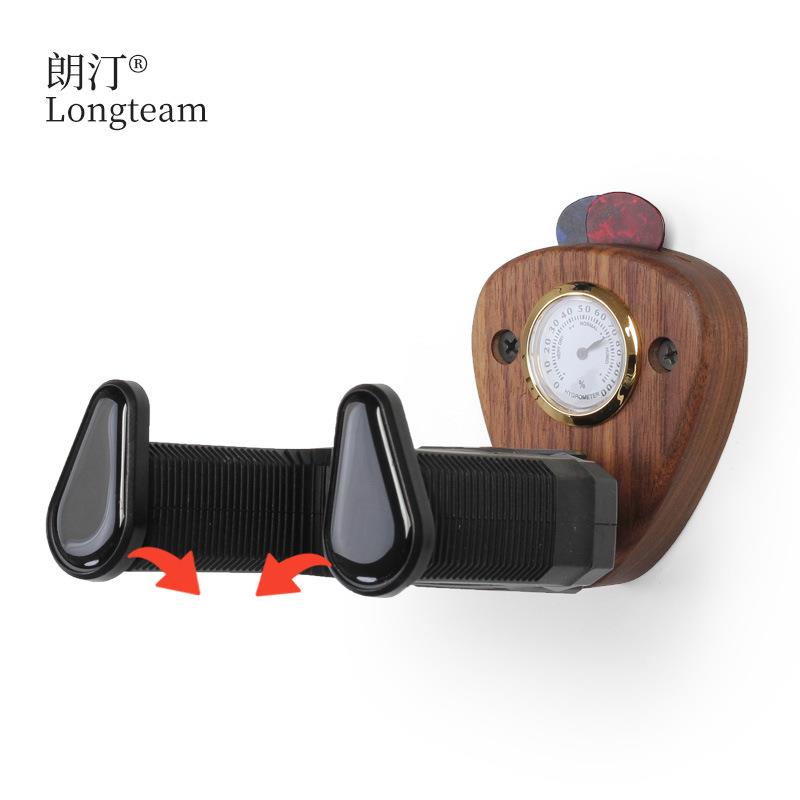 胡桃木可测湿度吉他吊架民谣电吉他墙壁重力锁挂钩乐器上墙支架