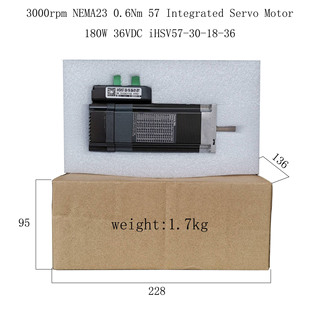 180W IHSV57 0.6Nm 36VDC 3000rpm NEMA23