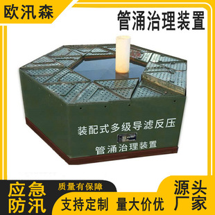 防汛装配式六面体水下封堵箱堤坝决口快速沉箱管涌封堵治理装置