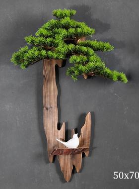 4C新个上性实木迎客松墙壁卧室房间E墙63mXx5Y4面创意装饰挂挂件