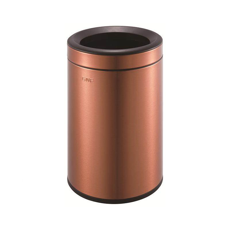 方升68升0升12升南不锈钢无盖防指纹圆形SF6-Y01垃圾桶办公室GN1F