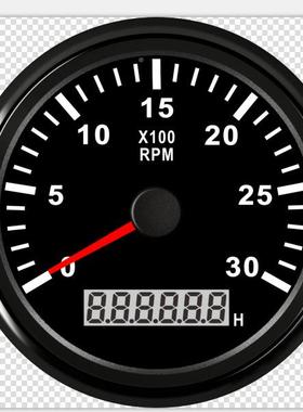 转速计时速表转0-3000指针黑款带插头线SHH色转速表白色转表脉冲