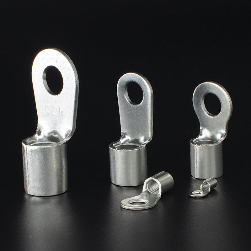 C5J端头RNB5.-H6紫铜个0.9厚BTN1000冷压圆形裸接线端子铜鼻子线