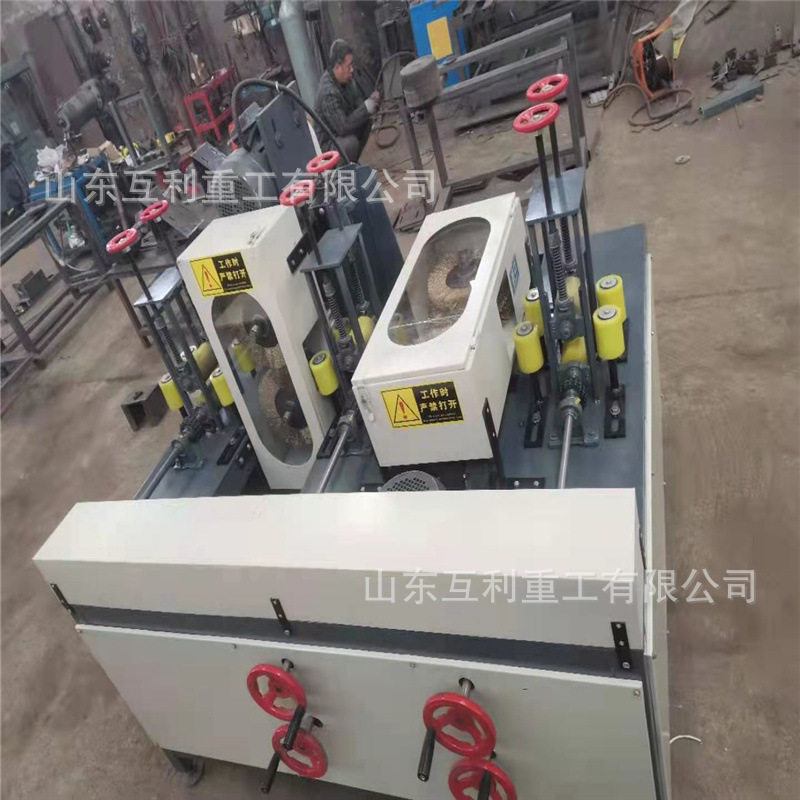 建筑工地角铁方管除锈机 螺纹钢筋翻新打磨机 圆钢异形钢材抛光机