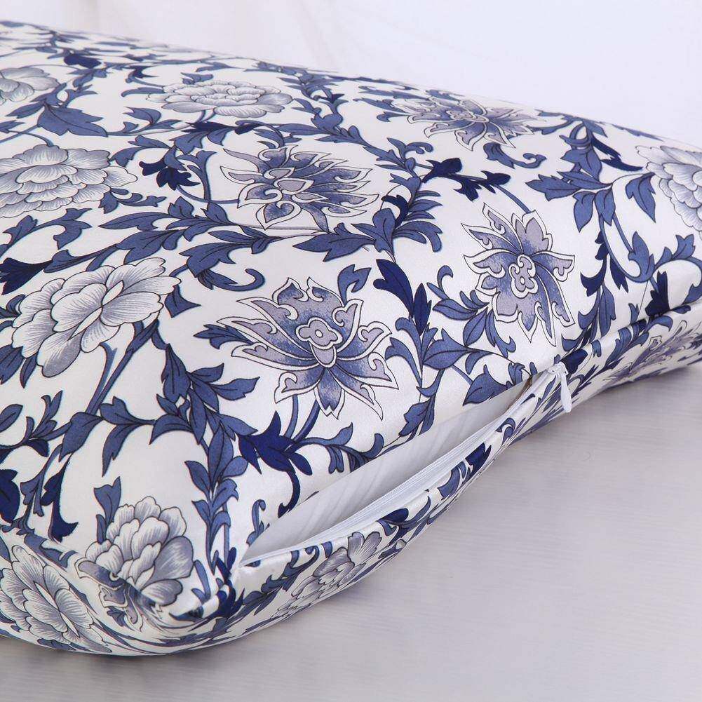 1HDR双面00桑蚕丝花双面真印丝枕套蚕多丝枕套色