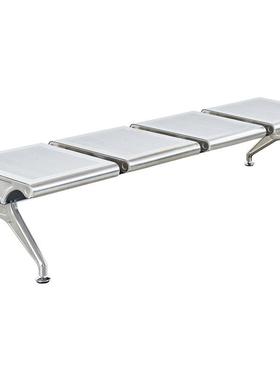 联排角平三款不锈钢排椅40576三人位无靠背等候椅字机场一椅连板